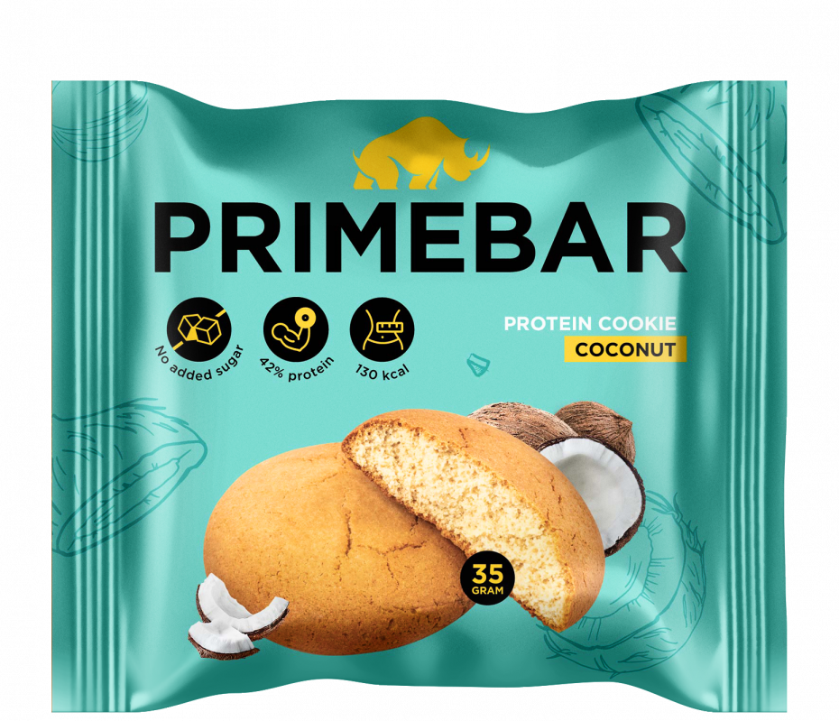 Cookie 35. Prime Bar печенье протеиновое. Prime Kraft Primebar Protein Biscuit фисташка. Primebar Кокос. Протеиновое печенье с кокосом.